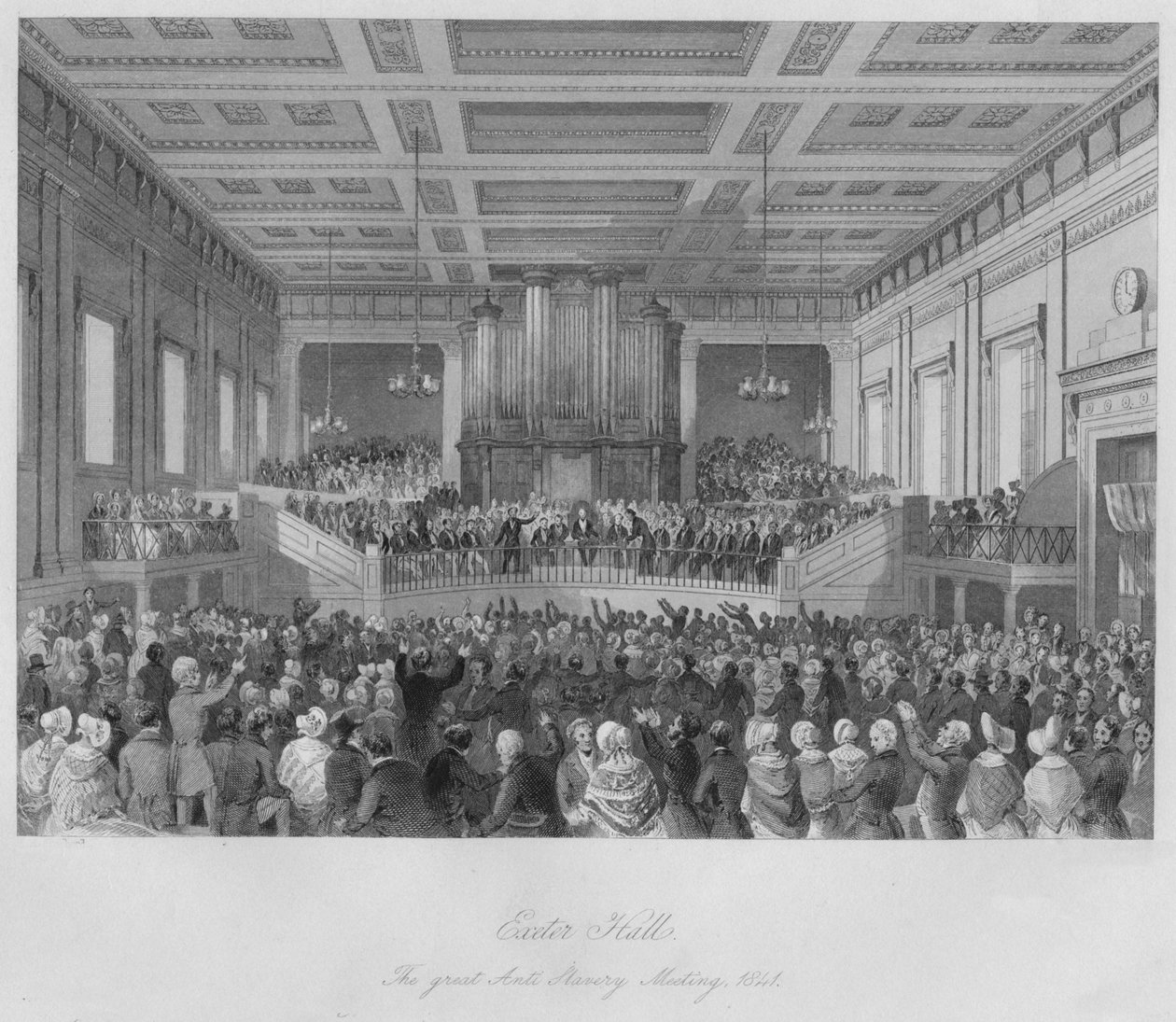 Exeter Salonu. Büyük Kölelik Karşıtı Toplantı, 1841, c1841 by Henry Melville