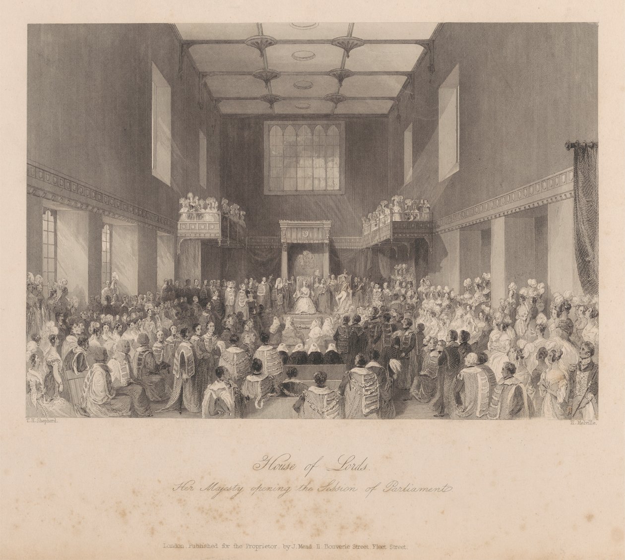 Majesteleri Parlamento Oturumunu açıyor by Henry Melville