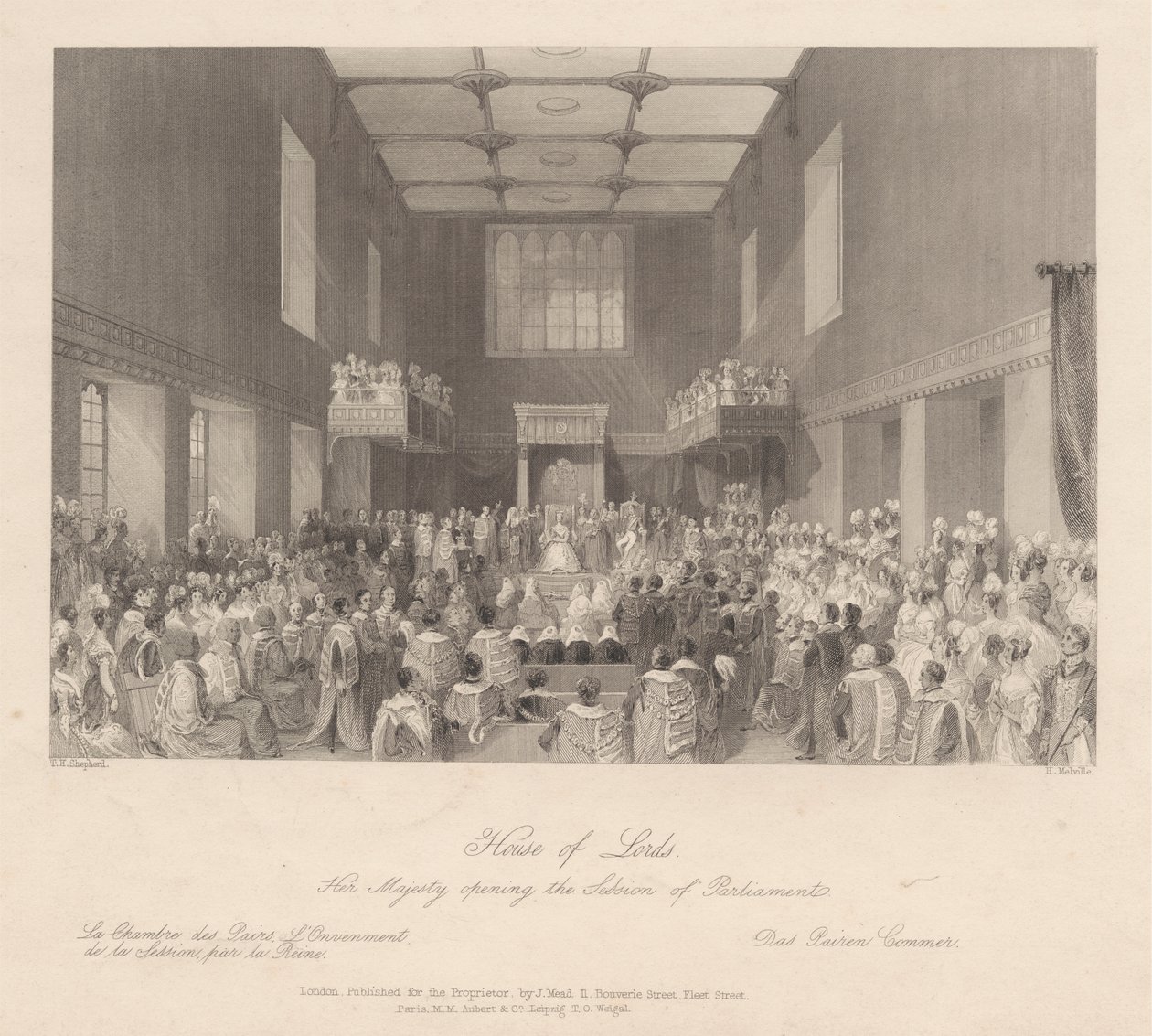 Majesteleri Parlamento Oturumunu açıyor by Henry Melville