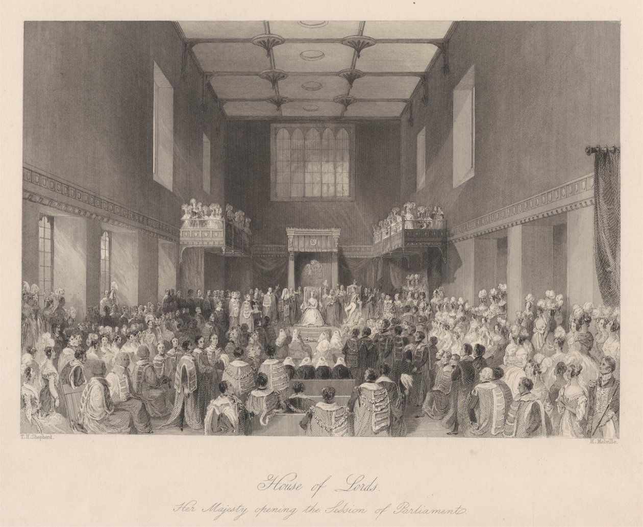 Majesteleri Parlamento Oturumunu açıyor by Henry Melville