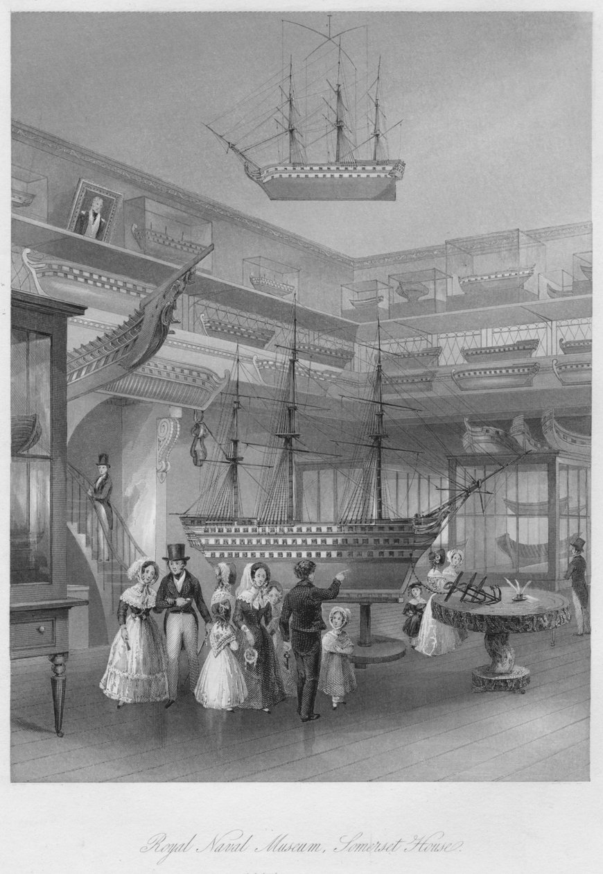 Kraliyet Deniz Müzesi, Somerset House, c1841 by Henry Melville