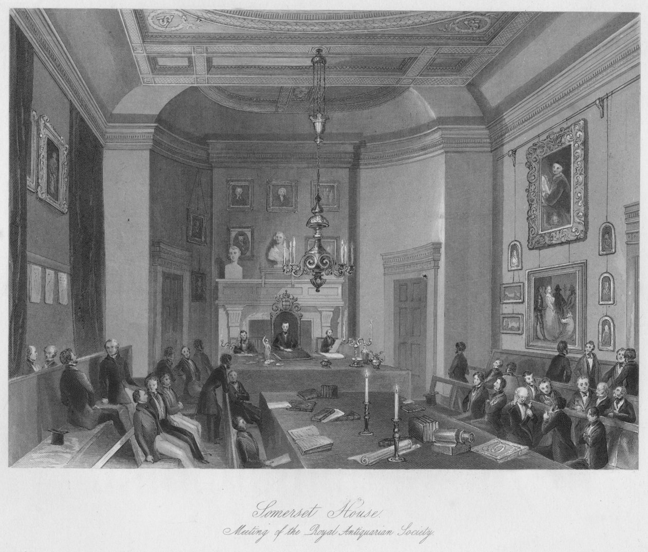 Somerset Evi. Kraliyet Antikacılar Derneği Toplantısı, c1841 by Henry Melville