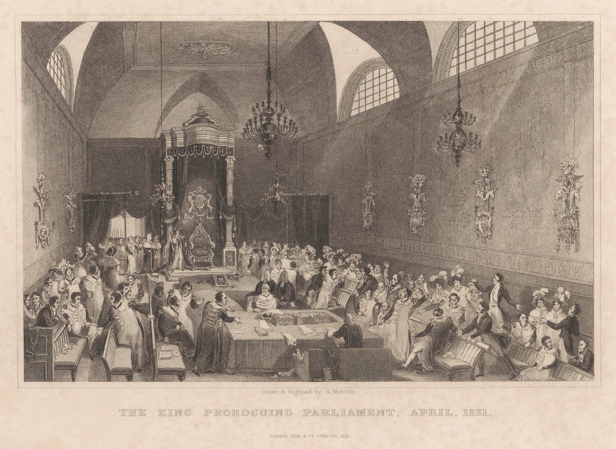 Kral Prorogueing Parlamentosu, Nisan 1831 by Henry Melville
