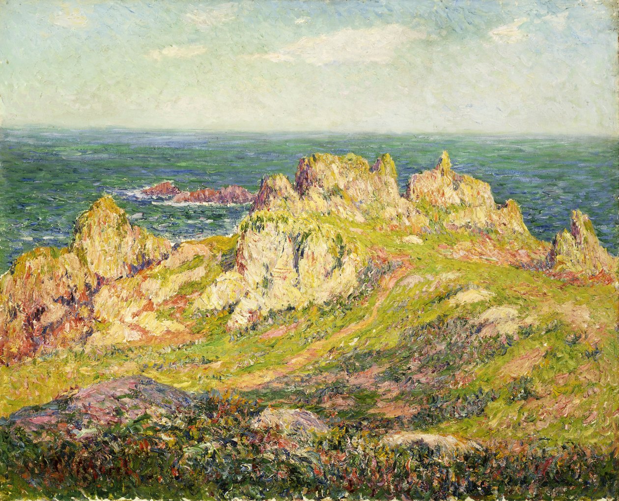 Deniz Kenarındaki Kayalar; Deniz kenarındaki kayalar, by Henry Moret