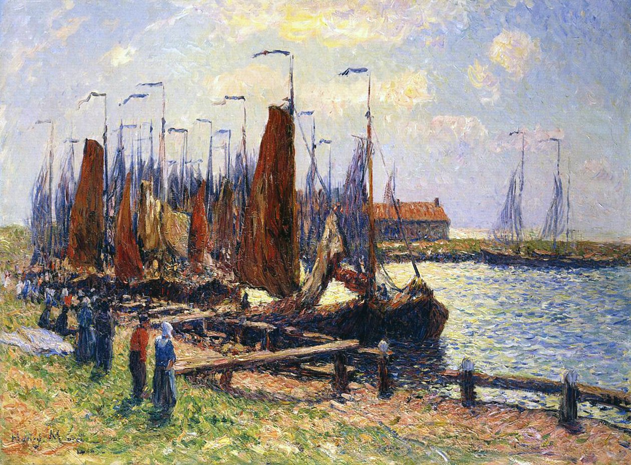 Volendam Limanı, Hollanda, 1900 by Henry Moret
