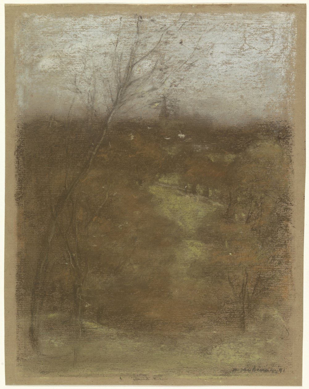 Bir dere ile bir vadinin görünümü by Henry Muhrmann
