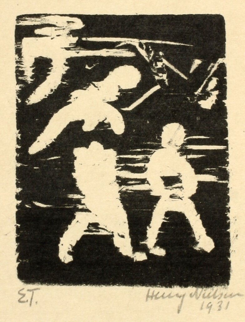 yürüyen kadın ve çocuk by Henry Nielsen