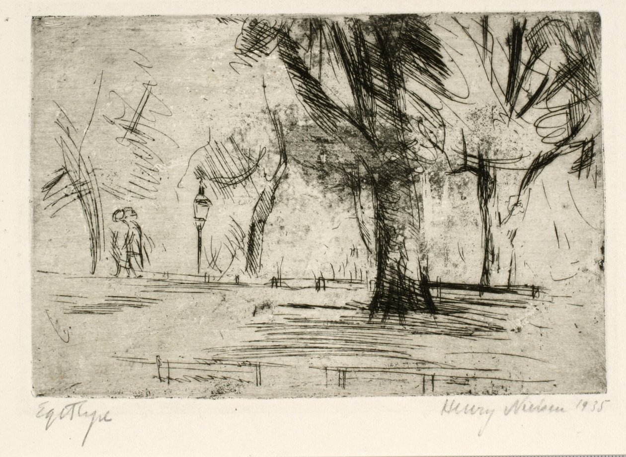 İki yürüteç ve fener ile park by Henry Nielsen