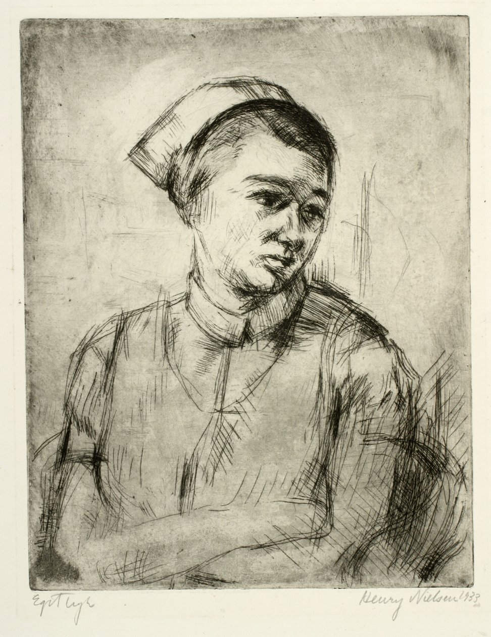 Bir hemşire portresi by Henry Nielsen