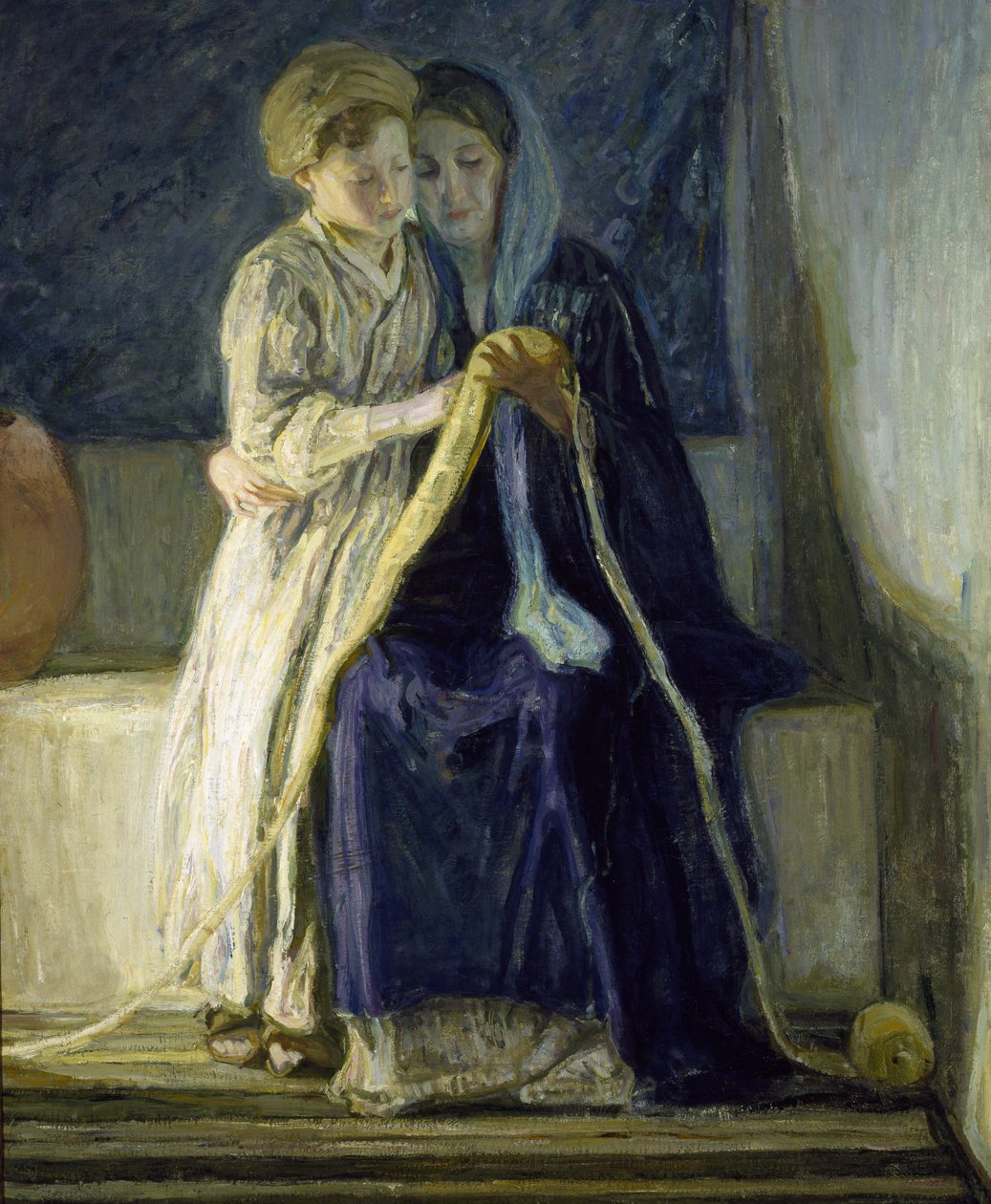 Mesih ve Annesi Kutsal Yazıları İnceliyor, 1909 dolayları (tuval üzerine yağlı boya) by Henry Ossawa Tanner