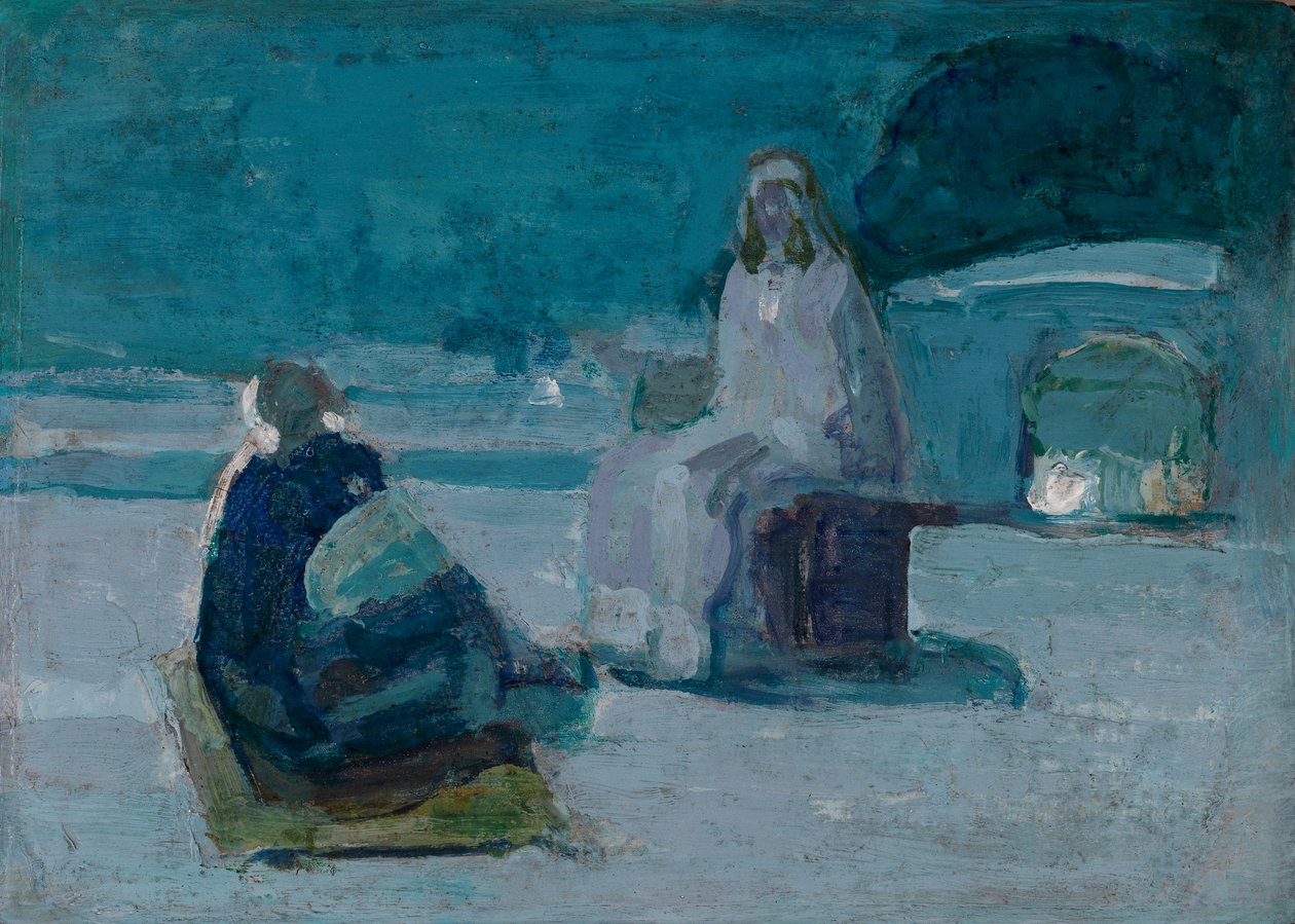 Bir Çatıda İsa ve Nicodemus için Çalışma, yaklaşık. 1923. by Henry Ossawa Tanner