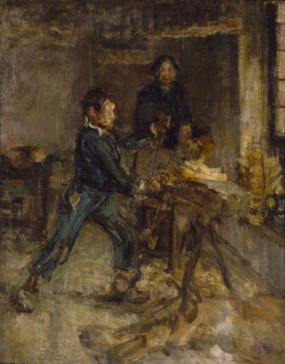 Young Sabot Maker için çalışma, yaklaşık. 1895. by Henry Ossawa Tanner