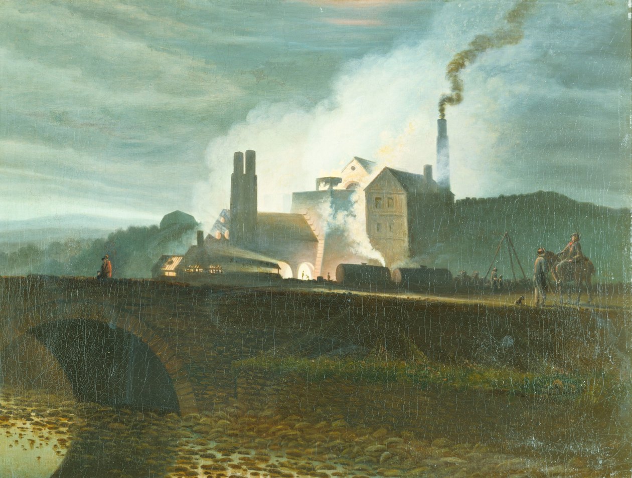 Mehtaplı Manzara, muhtemelen Nantyglo Demir Fabrikası, Monmouthshire by Henry Penry Williams