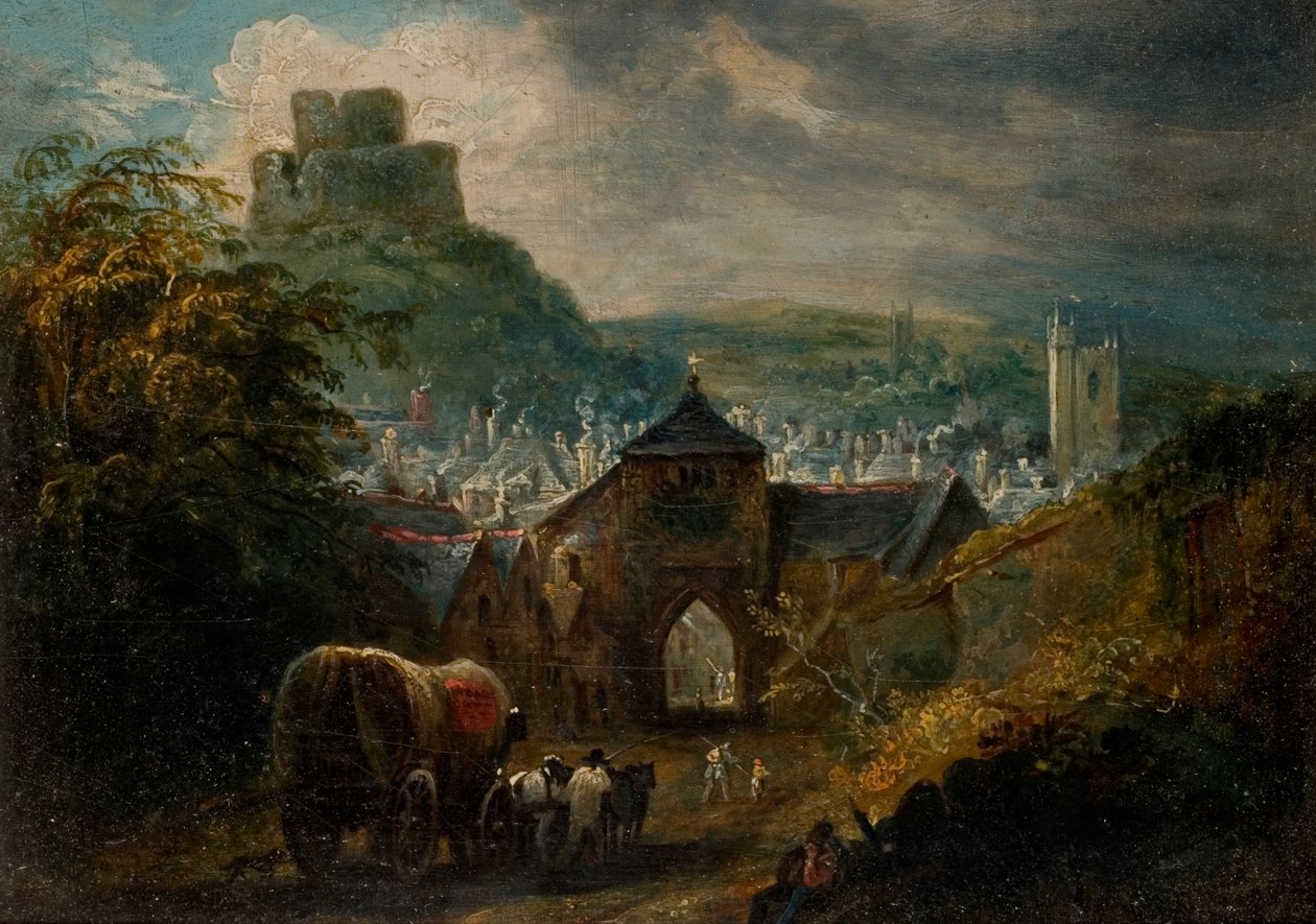 Glastonbury, Somerset (gemide yağ) by Henry Perlee Parker
