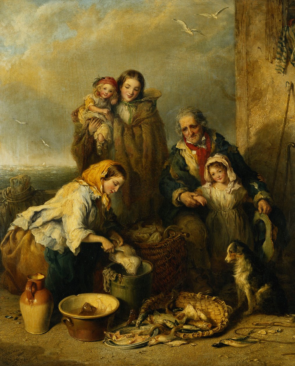 Balıkçının Ailesi, 1861 by Henry Perlee Parker