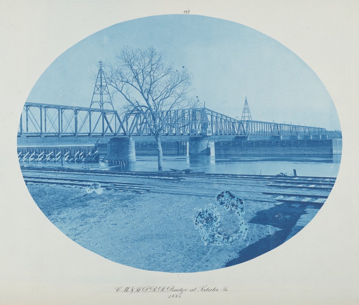 SANTİMETRE. & St. P. RR Köprüsü, Sabula, Ia. by Henry Peter Bosse