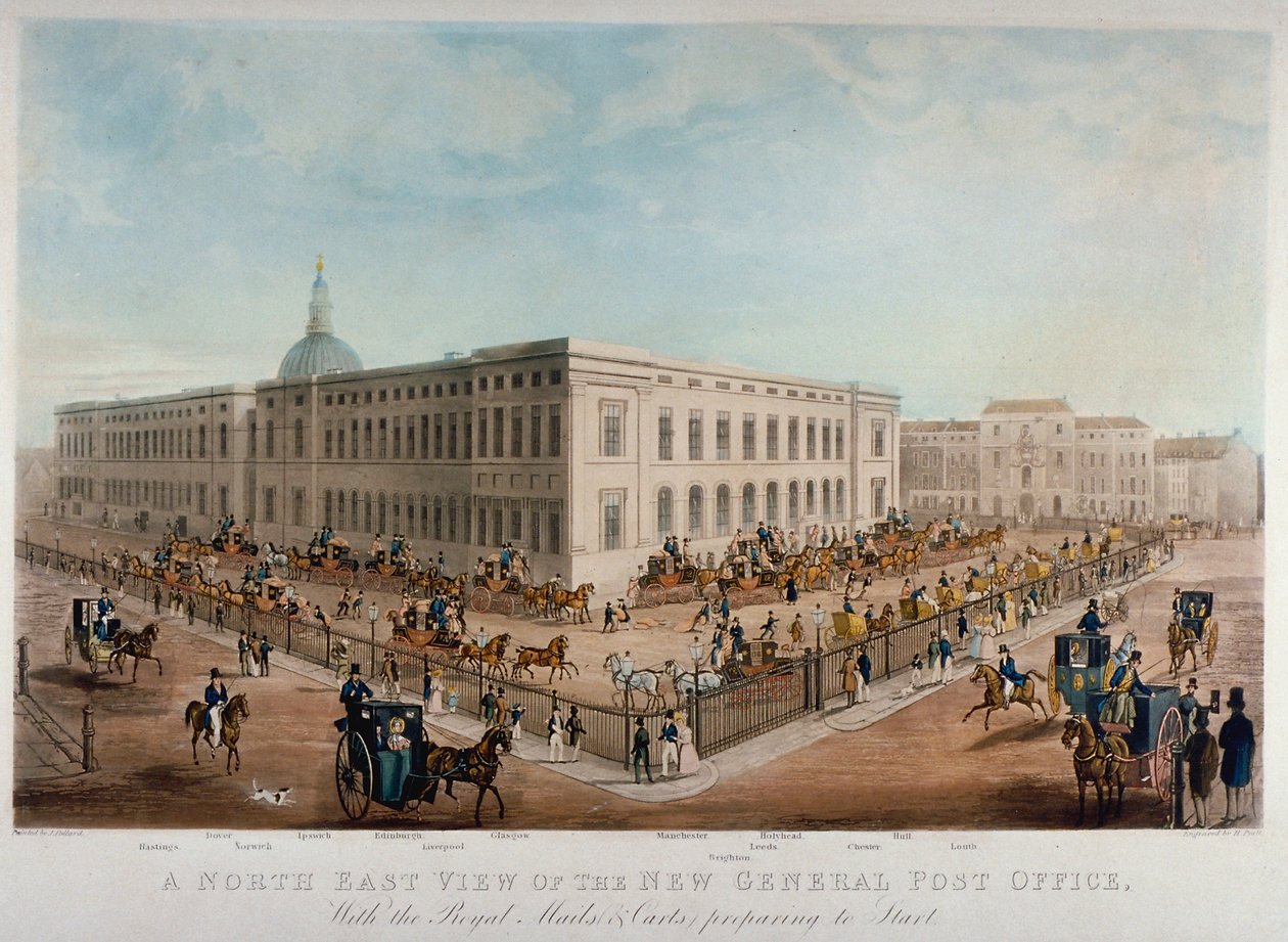 Genel Postane, Londra Şehri, 1830 by Henry Pyall