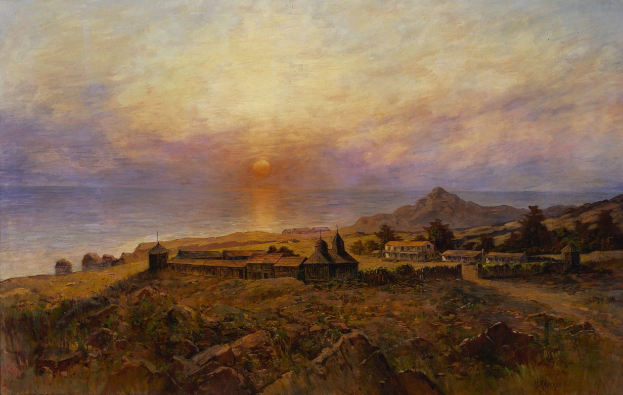 Ross Kalesi. Rus-Amerikan Şirketi yerleşimi, c. 1880 by Henry Raschen
