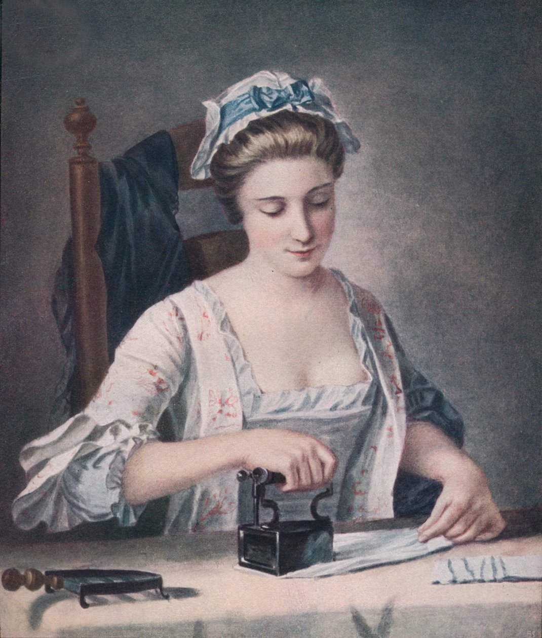 Bir Çamaşırhane Hizmetçisi Ütü, c1765, 1905 by Henry Robert Morland