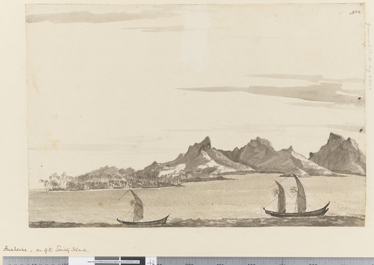 Sayfa 22 Huaheine, toplum adalarından biri, 1768-75 (wc) by Henry Roberts
