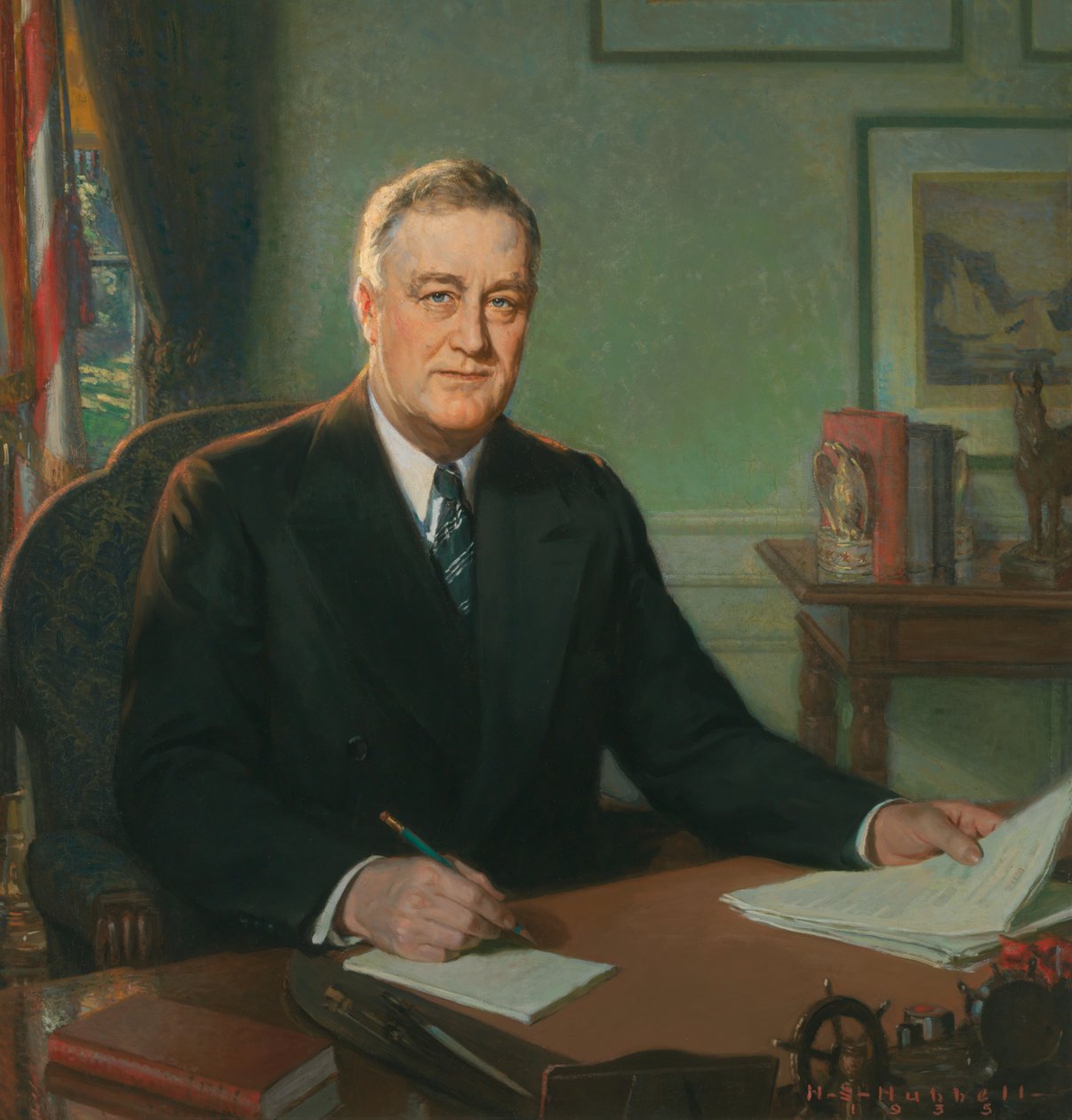 Franklin Delano Roosevelt (1882-1945) by Henry Salem Hubbell