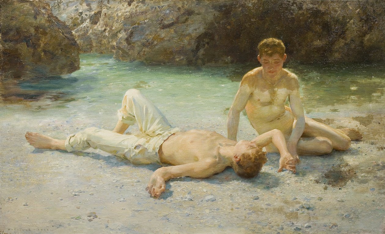 öğle sıcağı by Henry Scott Tuke