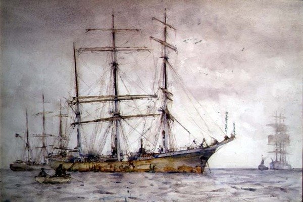 nakliye sahnesi by Henry Scott Tuke