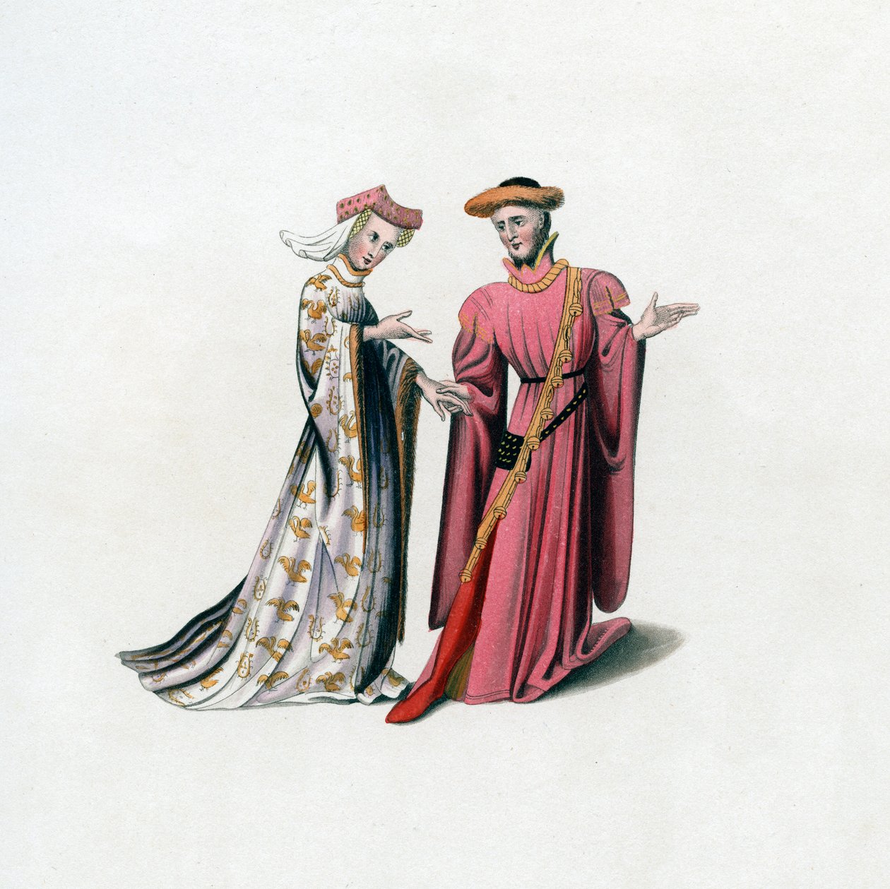 Mahkeme elbisesi, 14. yüzyıl, 1843. by Henry Shaw