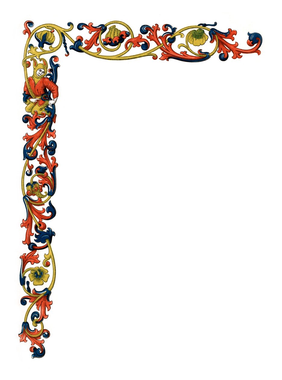 Dekoratif bordür, c15. yüzyıl, 1843. by Henry Shaw