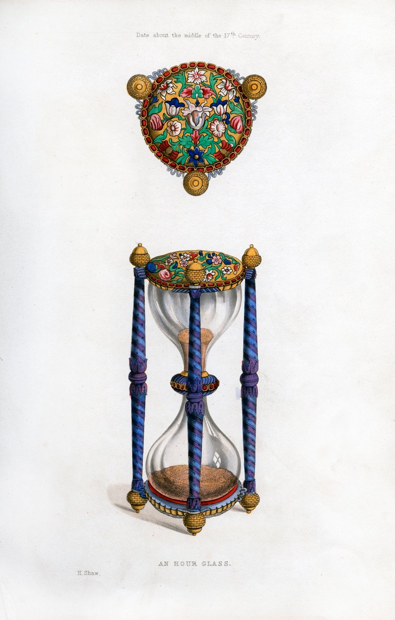 Kum saati, 17. yüzyıl ortası, 1843. by Henry Shaw