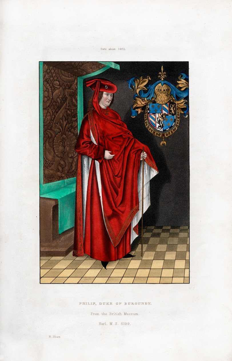 Philip, Burgonya Dükü, c1460, 1843. by Henry Shaw