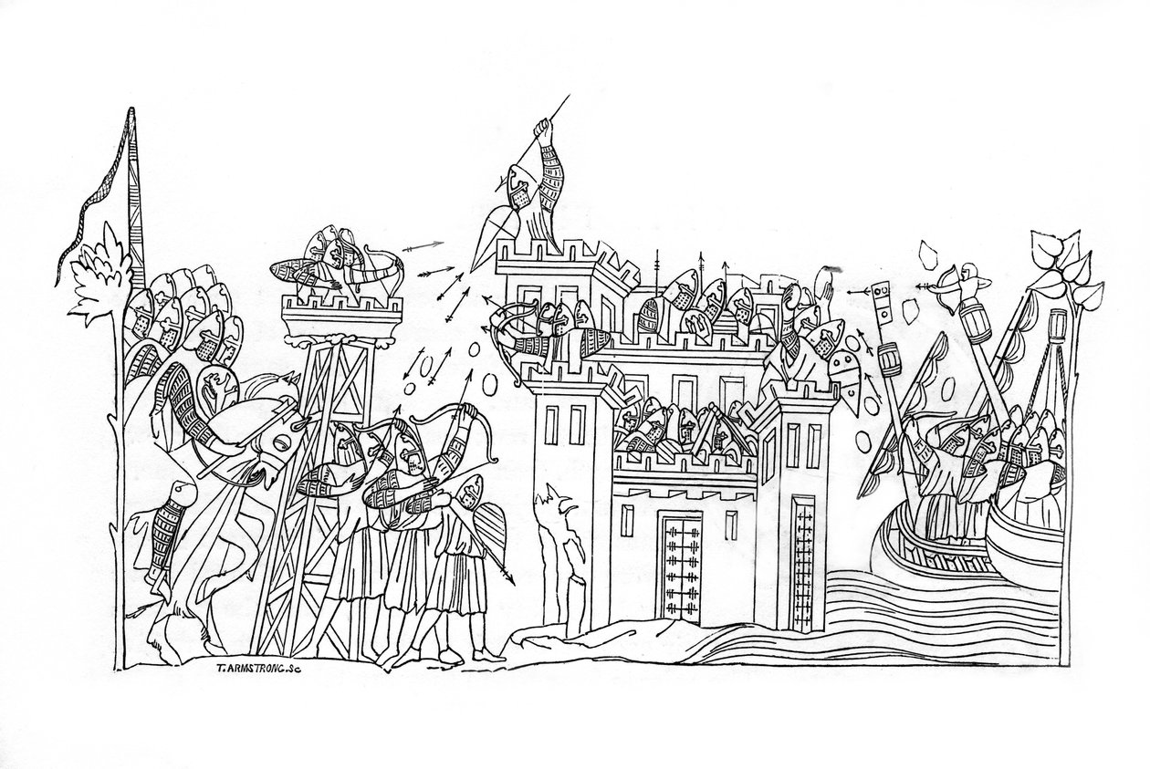 Kuşatma sahnesi, c1260, 1843. by Henry Shaw