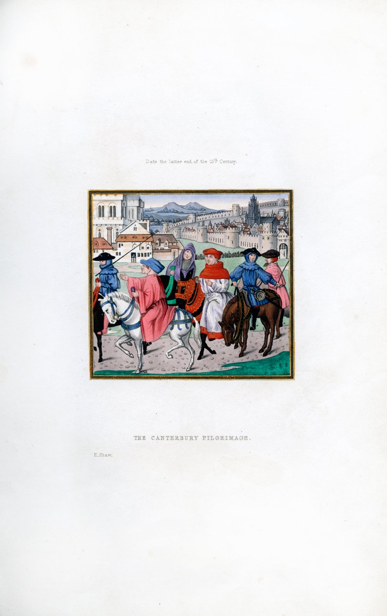 Canterbury Hac Yolculuğu, 15. yüzyılın sonları, 1843. by Henry Shaw