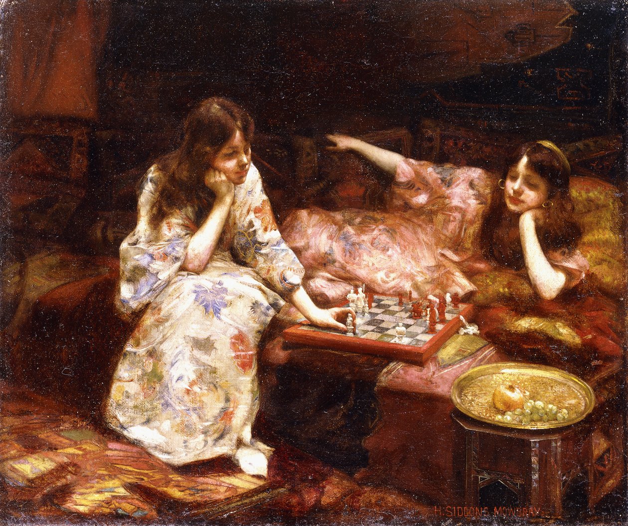Repose - Bir Satranç Oyunu, by Henry Siddons Mowbray
