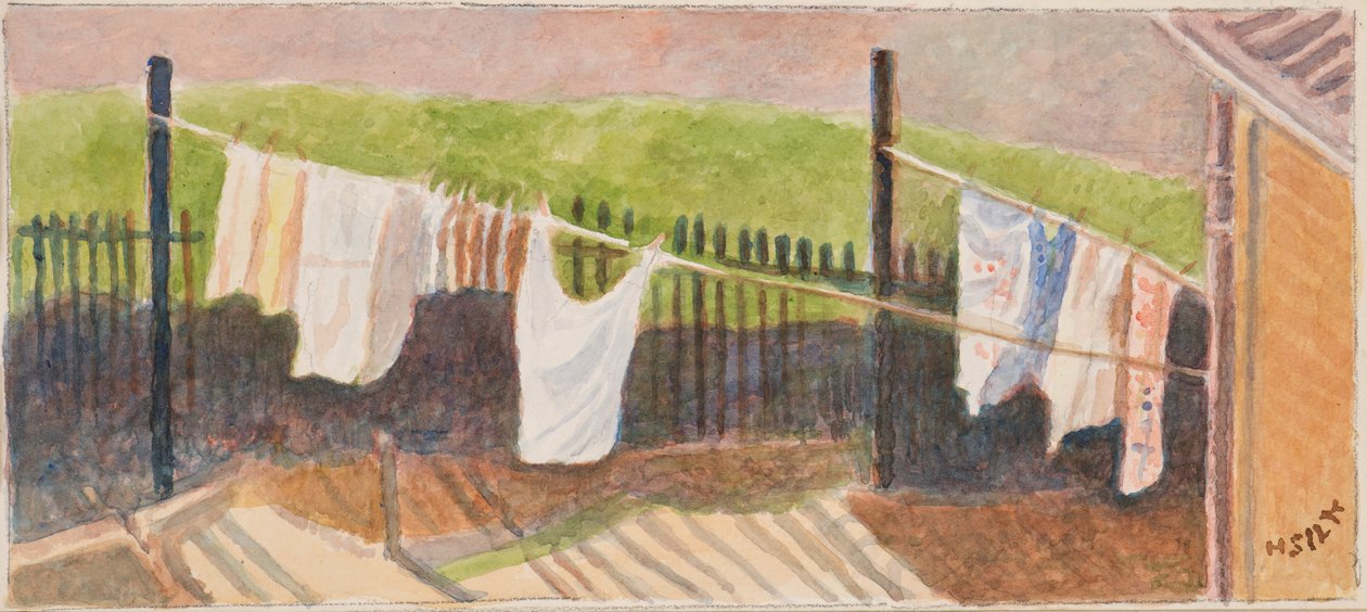 Rounton Road yıkama hatları, c.1930 by Henry Silk