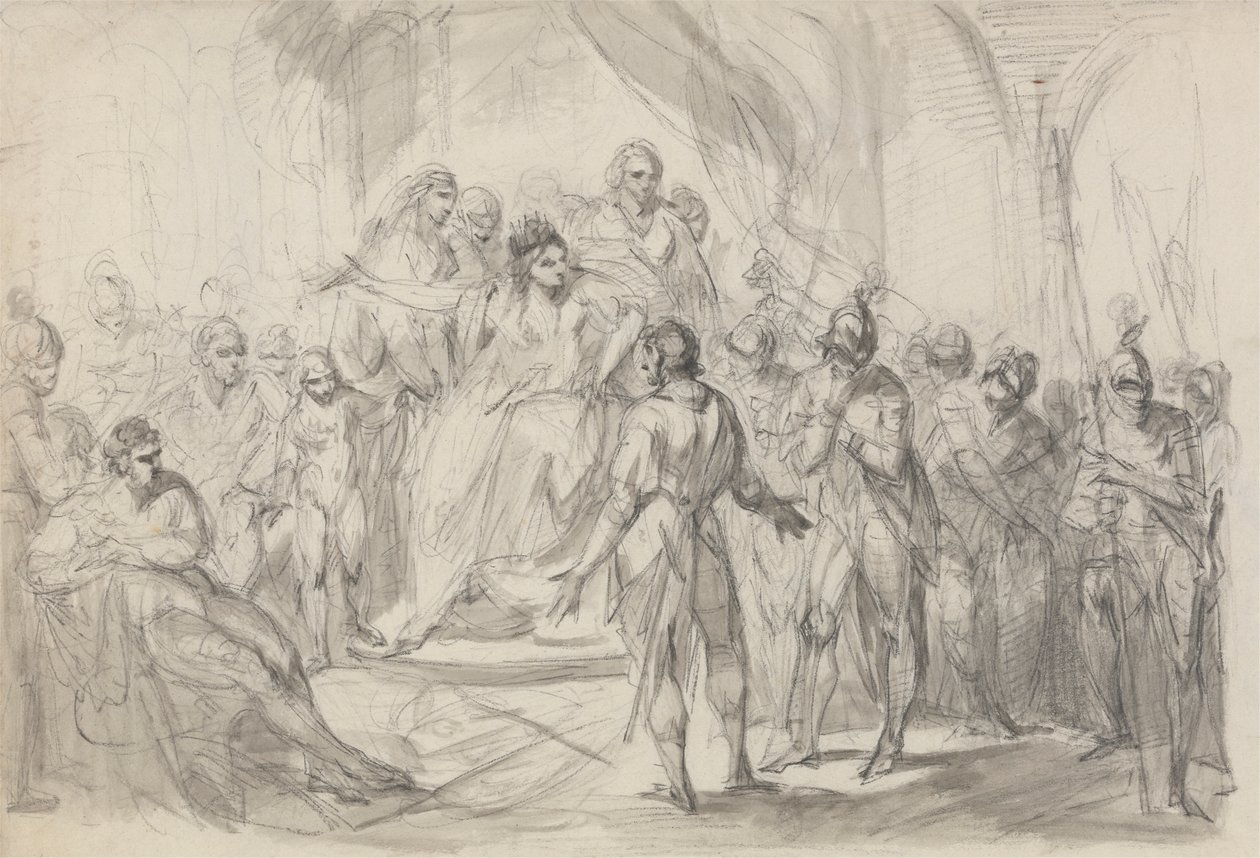Stephen, İmparatoriçe Mathilda'ya Mahkum Getirdi by Henry Singleton