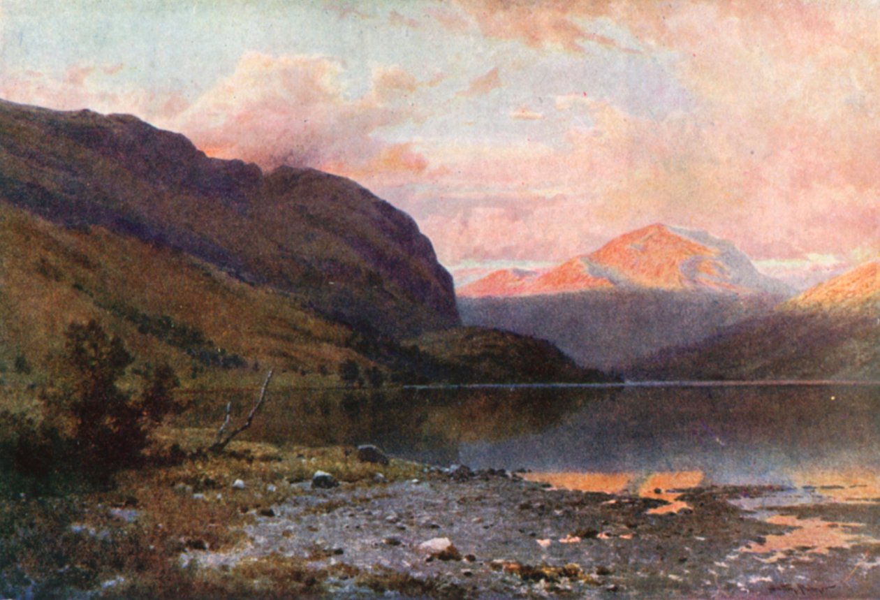 Loch Lubnaig, Perthshire (renkli lito) by Henry Sutton Palmer