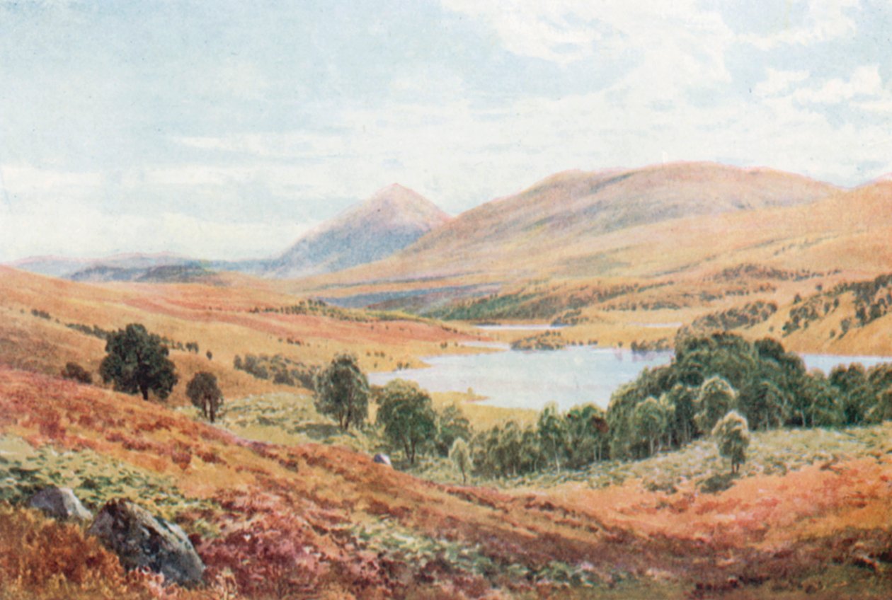 Tomdoun, Glen Garry, Inverness-Shire (renkli lito) by Henry Sutton Palmer