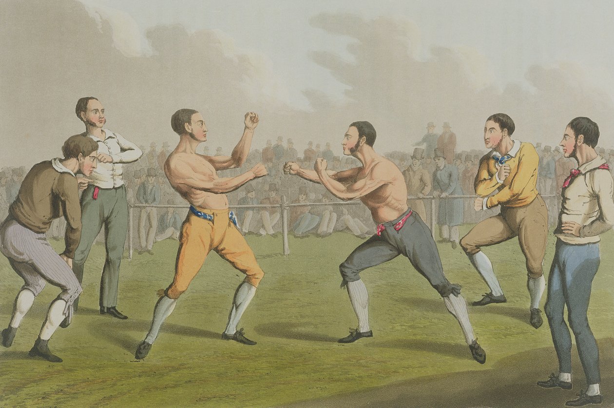Bir Ödül Dövüşü, I. Clark, pub. Thomas McLean tarafından, 1820 (aquatint) by Henry Thomas Alken