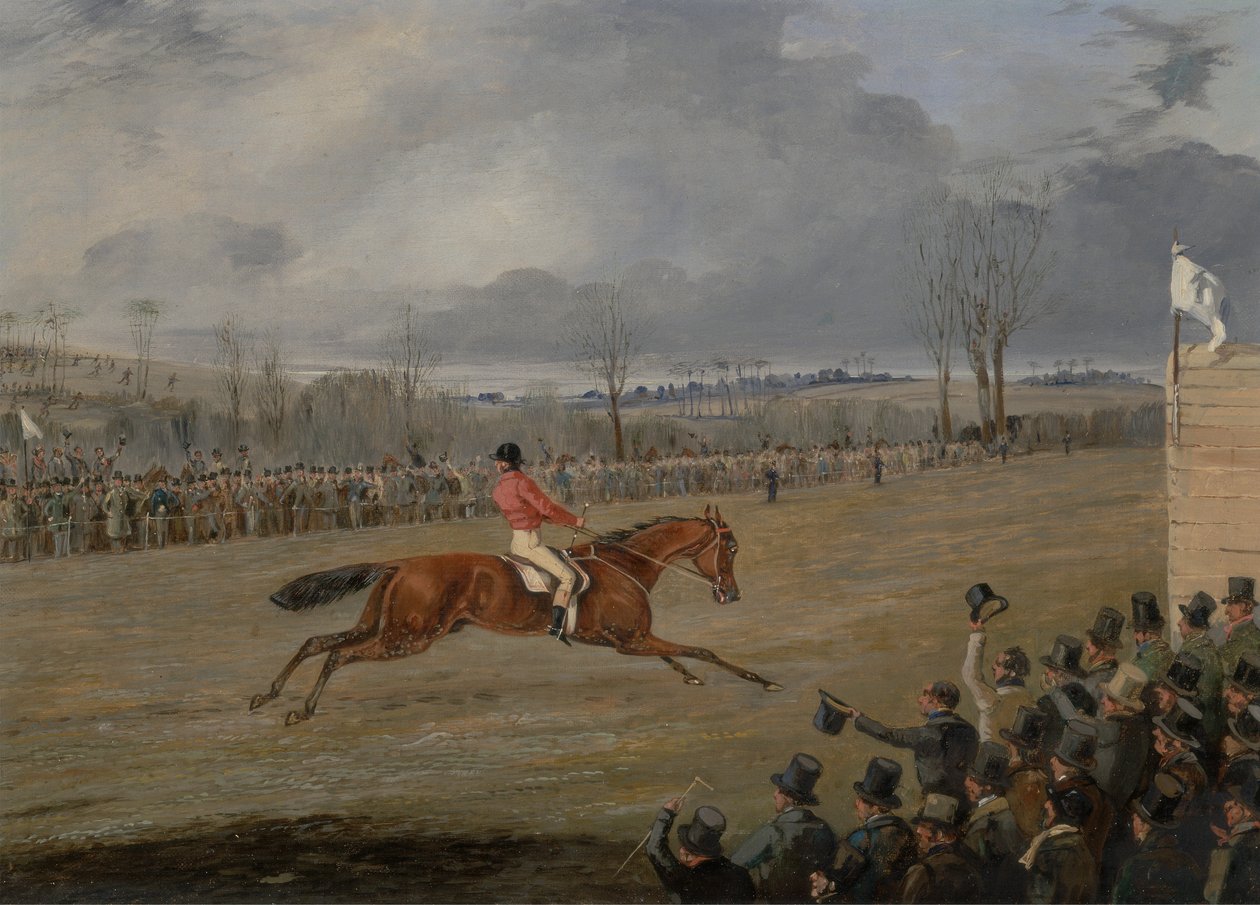 Bir Engelli Koşu, Kazanan (tuval üzerine yağlı boya) by Henry Thomas Alken
