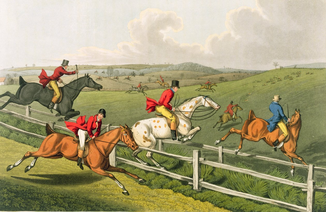 Fox Hunting, I. Clark tarafından sulandı, pub. Thomas McLean tarafından, 1820 (aquatint) by Henry Thomas Alken
