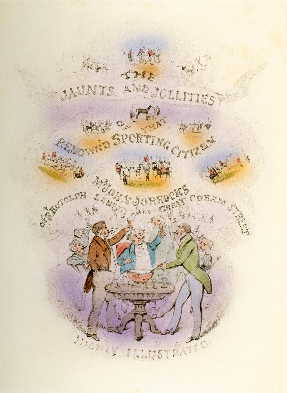 Frontispiece, Jorrockss Jaunts and Jollities, Highly Illustrated, 1838 by Henry Thomas Alken