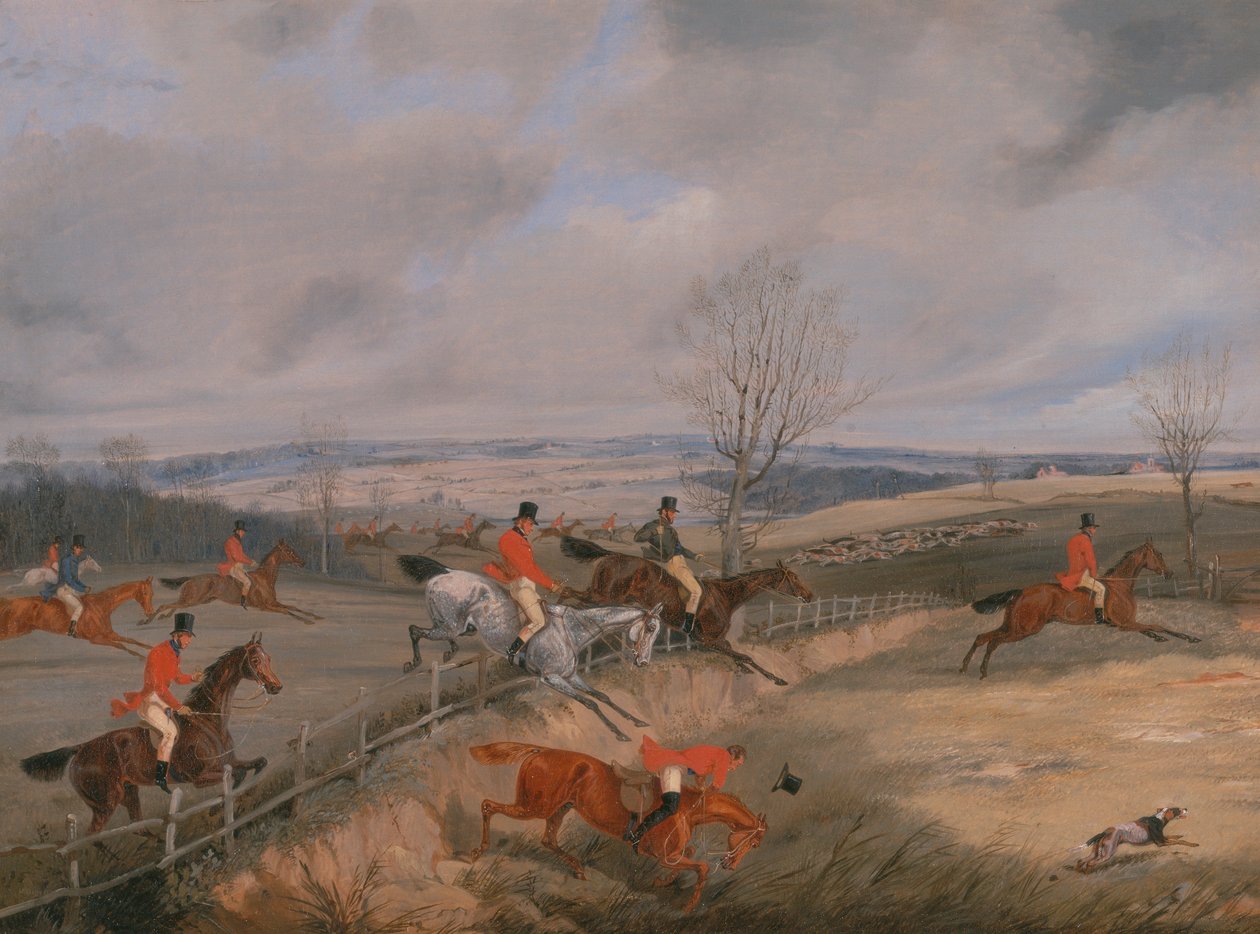 Av Sahnesi: Örtünün Çizilmesi by Henry Thomas Alken