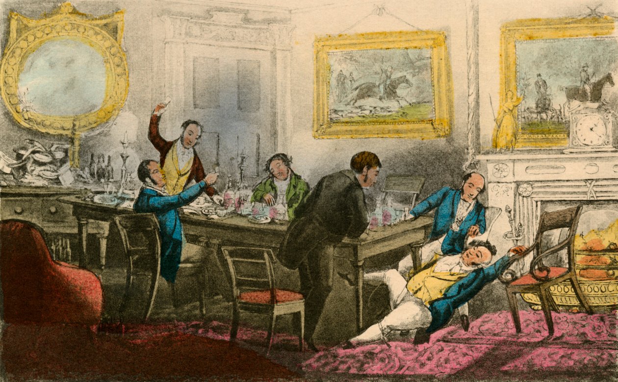 Beni kaldır! Beni sandalyeme bağla! Bardağımı Doldur!, 1838 by Henry Thomas Alken