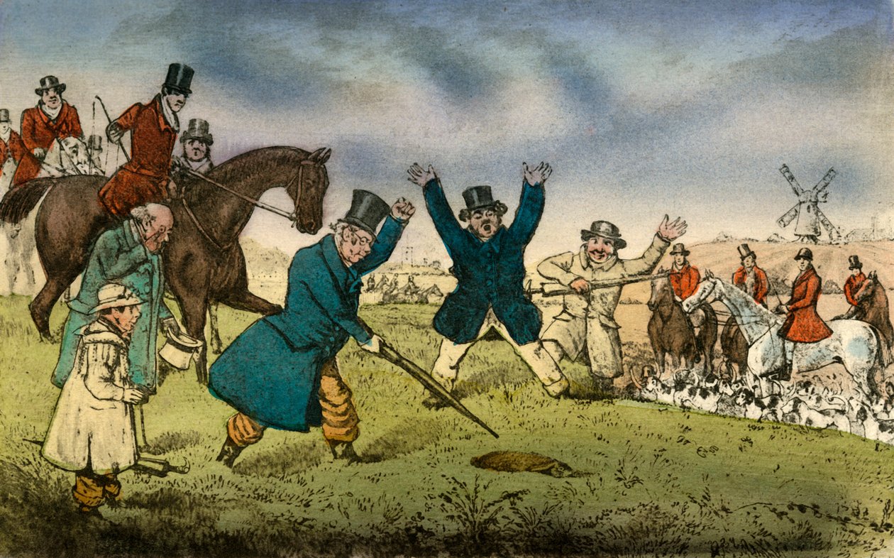Yaşlı Tom, Kıdemli Tavşan ve Deneyimleri, 1838 by Henry Thomas Alken