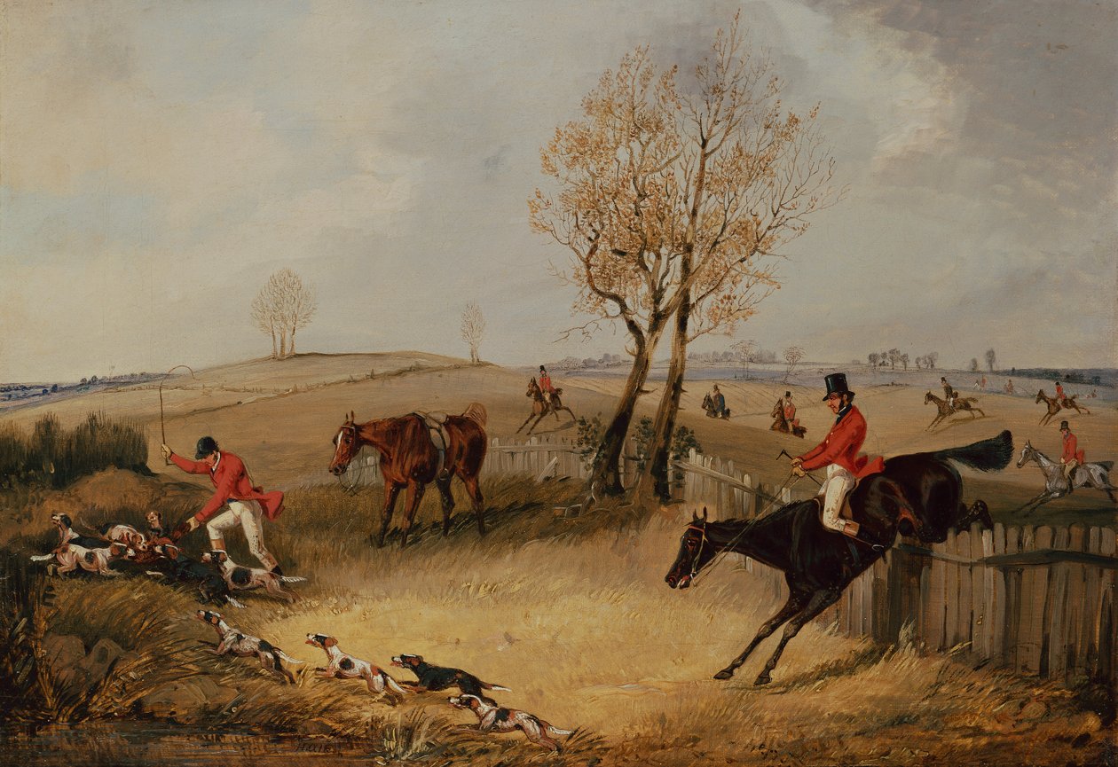 Çitin Üzerinde (tuval üzerine yağlı boya) by Henry Thomas Alken