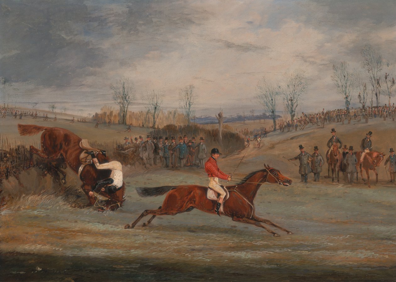 Bir engelli koşudan sahneler: Bitişe Yakın, yaklaşık. 1845. by Henry Thomas Alken