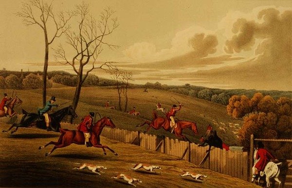 Geyik Avı, aquatinted bt I. Clark, pub. Thomas McLean tarafından by Henry Thomas Alken