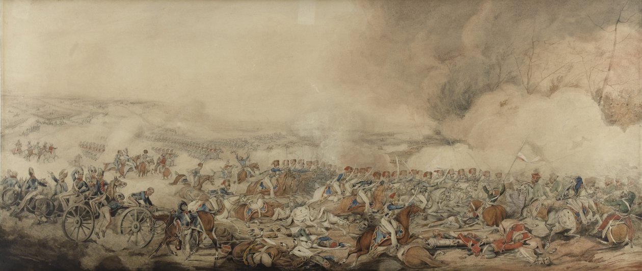 Waterloo Savaşı, 18 Haziran 1815 (kağıt üzerinde kalem ve tuvalet) by Henry Thomas Alken