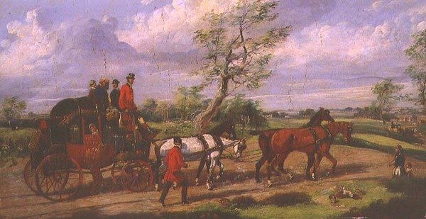 Dover Mail (panelde yağ) by Henry Thomas Alken